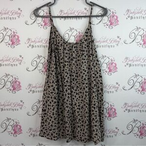 Forever 21 mini dress or long top flowers Black tan Floral Mini Dress